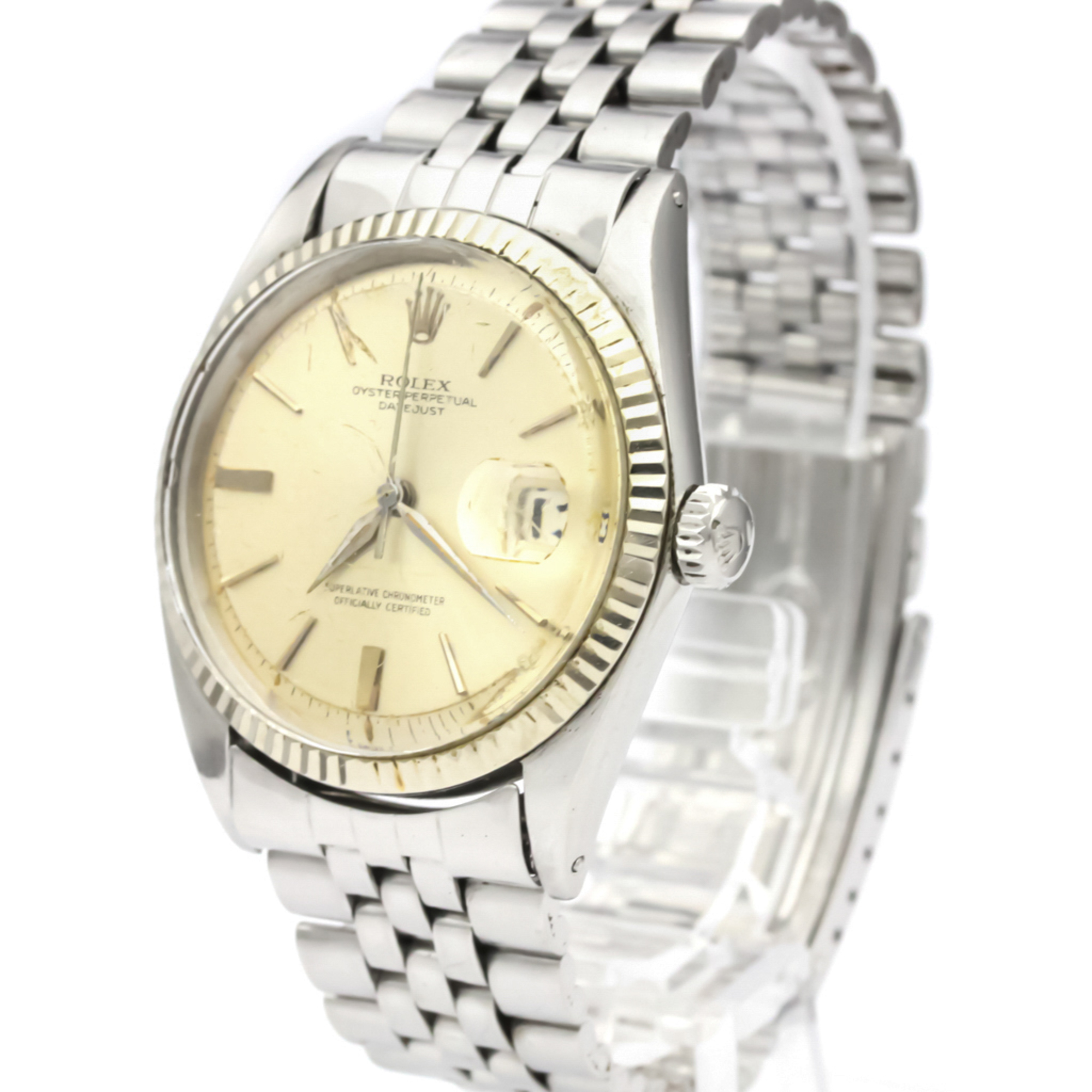 Rolex Datejust Automatic Stainless Steel,White Gold Men's Dress Watch 1601