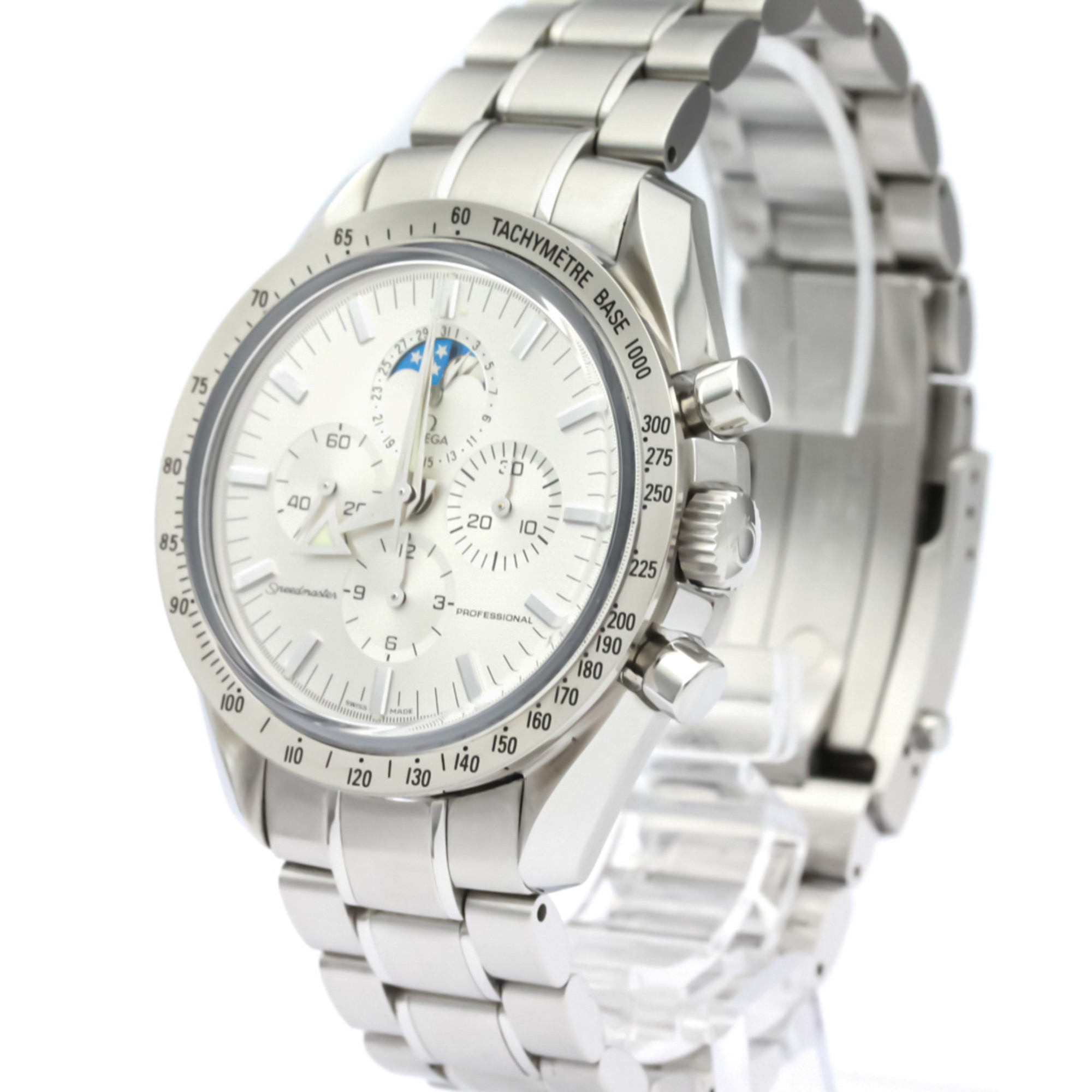Omega Speedmaster Automatic Stainless Steel,White Gold (18K) Men's Sports Watch 3575.30