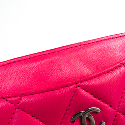 Chanel Leather Card Case Pink