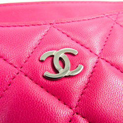 Chanel Leather Card Case Pink