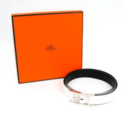 Hermes Unisex Leather Belt Black,White 90