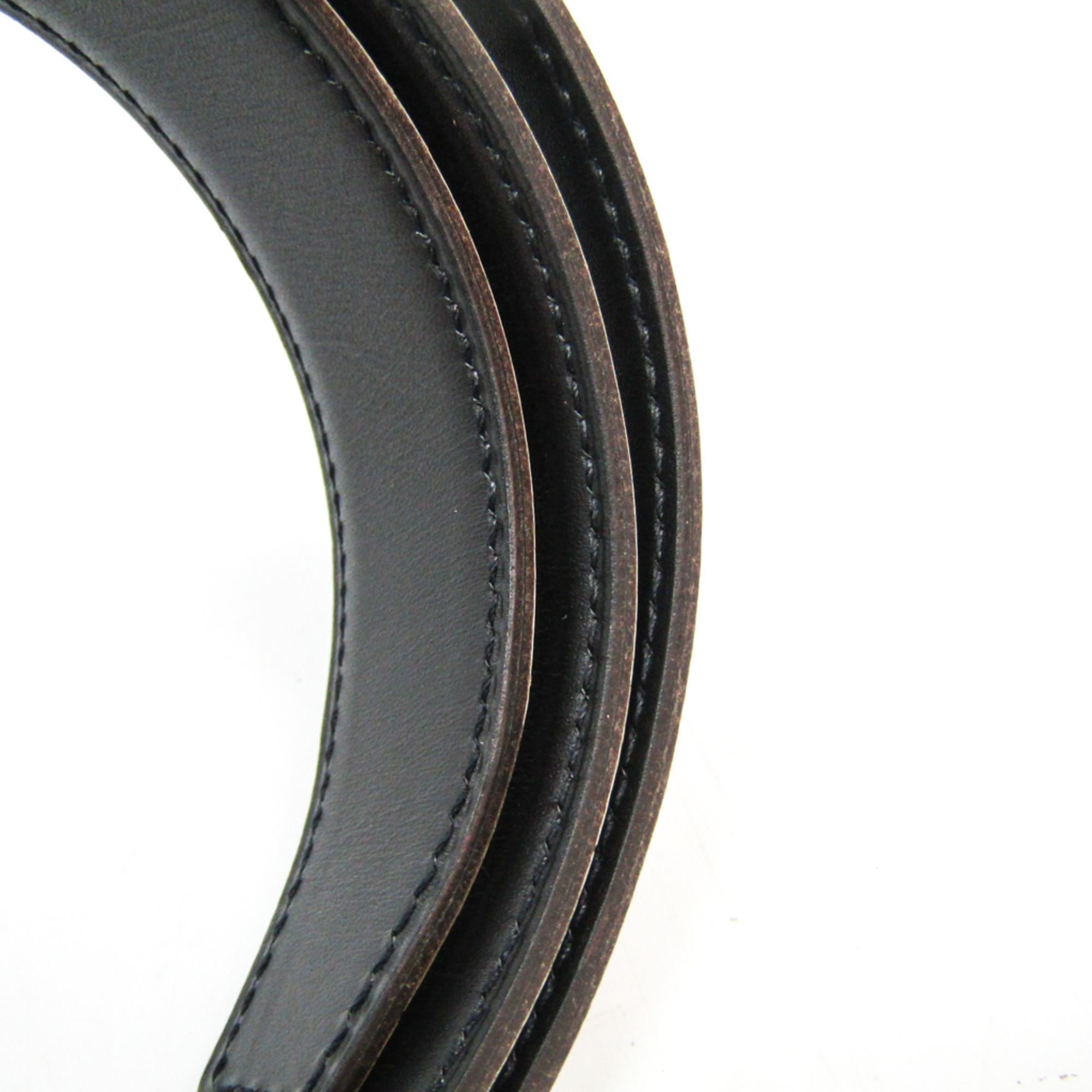 Hermes Unisex Leather Belt Black,White 90
