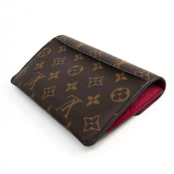 Louis Vuitton Monogram Jeanne Wallet M62155 Women's Monogram Long Wallet (bi-fold) Fuchsia