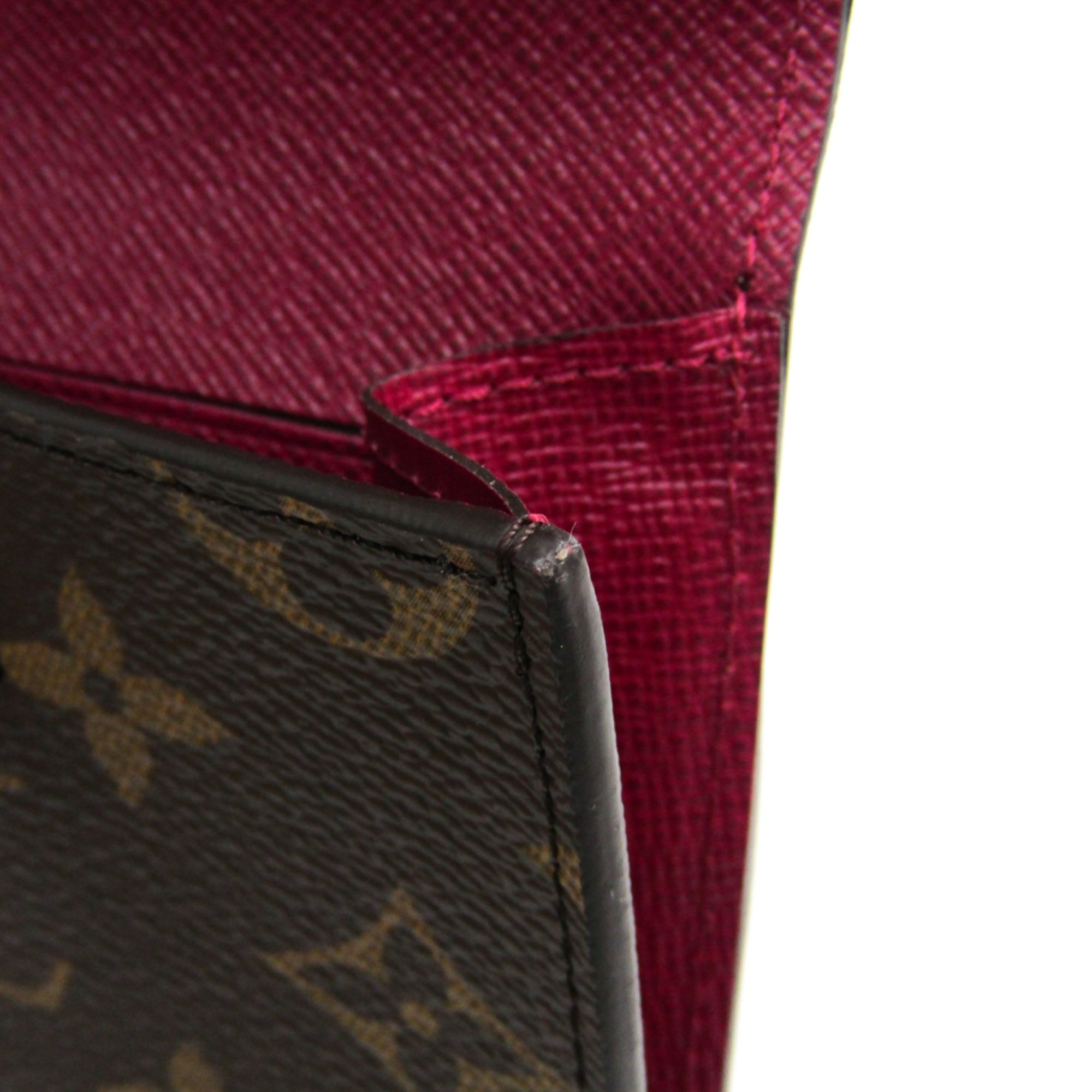 Louis Vuitton Monogram Jeanne Wallet M62155 Women's Monogram Long Wallet (bi-fold) Fuchsia