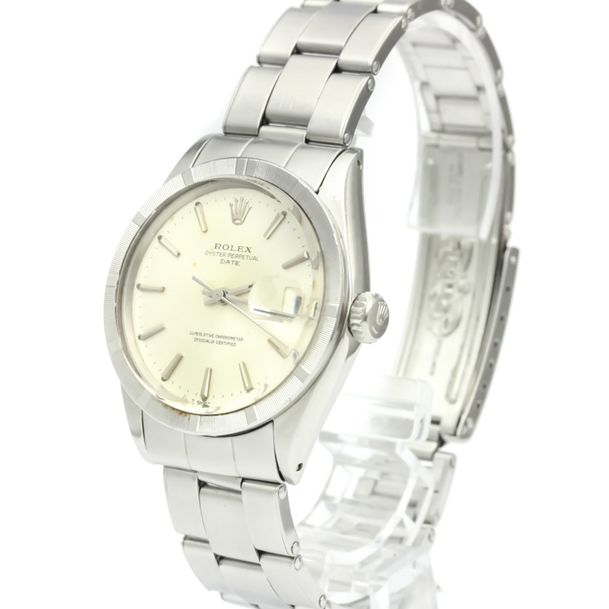 ROLEX Oyster Perpetual Date 1501 Steel Automatic Mens Watch