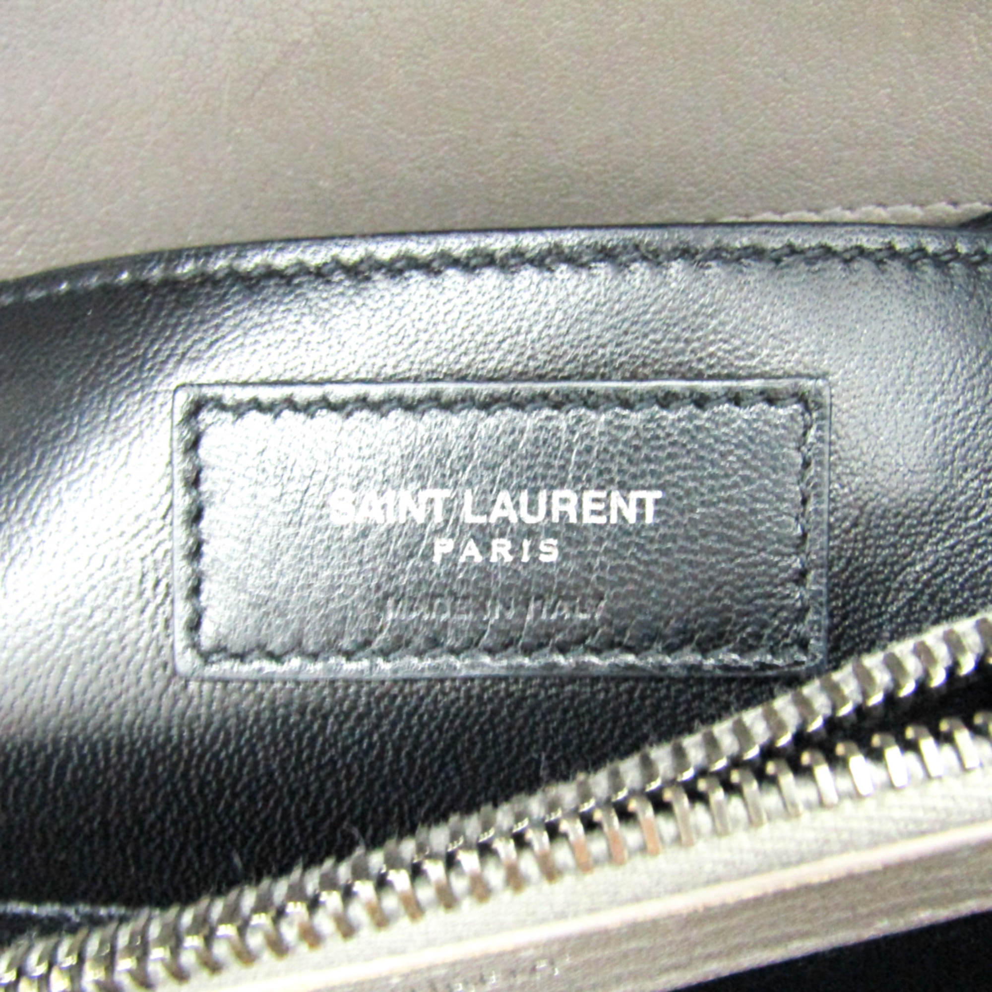 Saint Laurent Classic Monogram Saint Laurent Colleige 428056 Women's Leather Handbag Gray