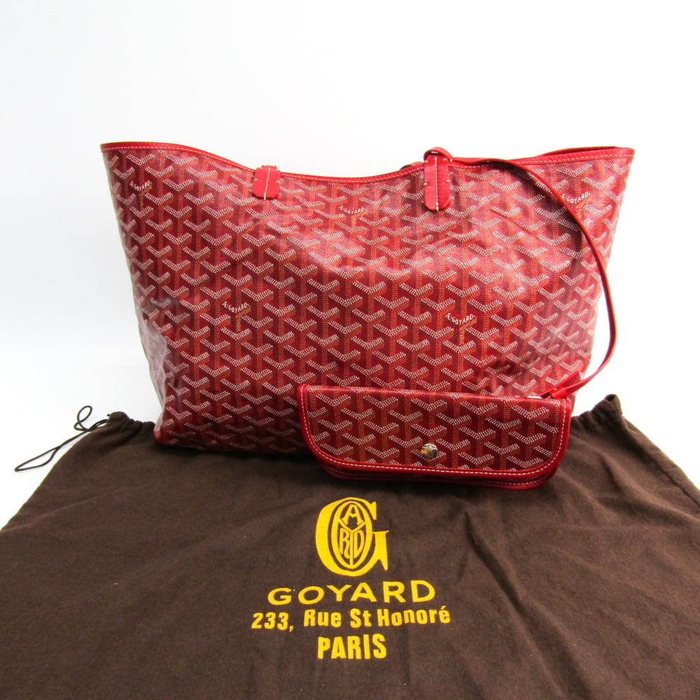 GOYARD Saint Louis PM Tote Bag Red TK735 Coated canvas, leather A4