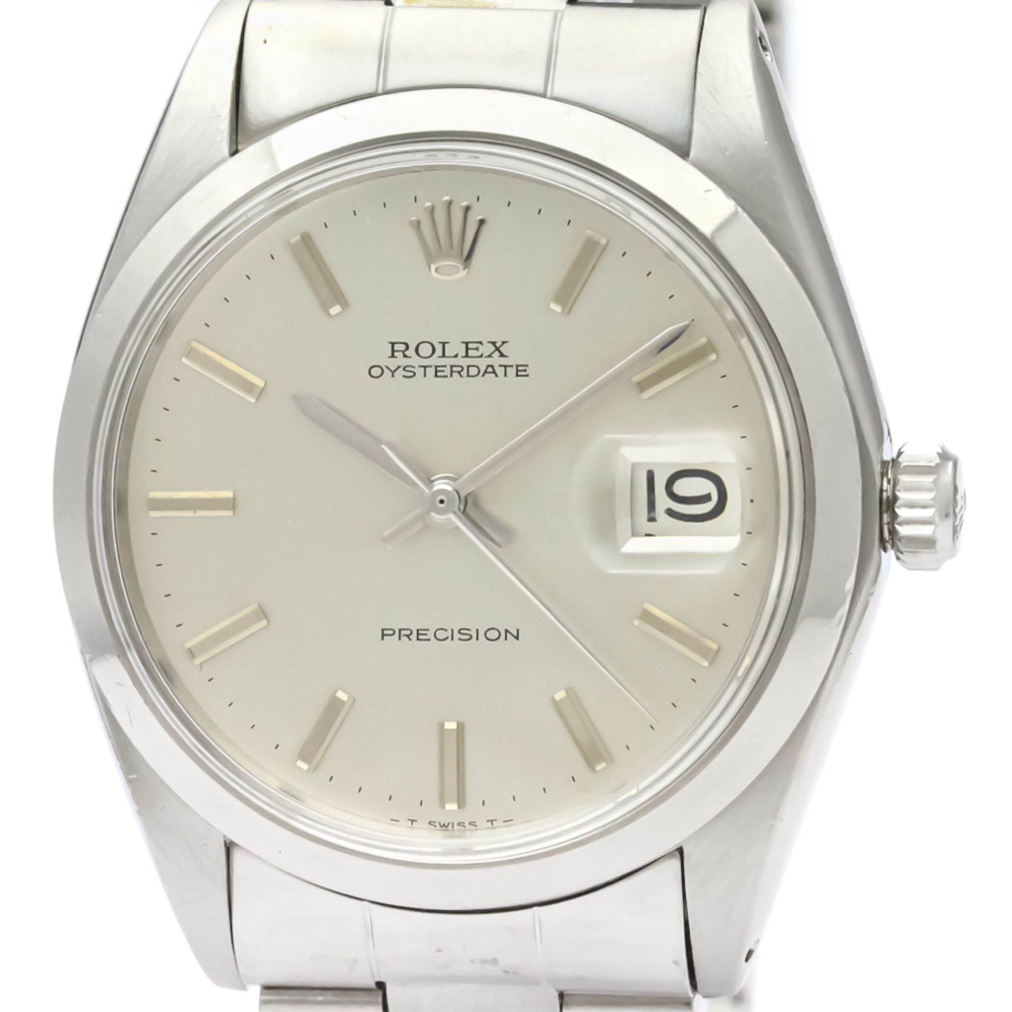 ROLEX Oyster Date Precision 6694 Steel Hand Winding Mens Watch