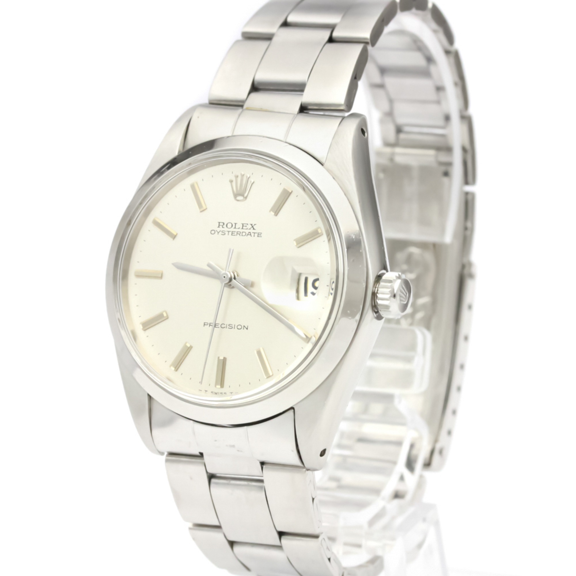 ROLEX Oyster Date Precision 6694 Steel Hand Winding Mens Watch