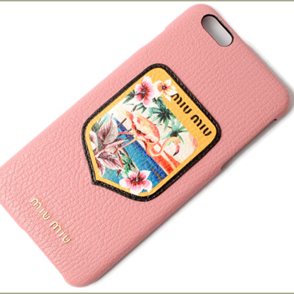 miu miu iPhone 6 plus case 6s miumiu iPhoneplus 5ZH007 MADRAS BLASON Madras  ROSA Rose | eLADY Globazone