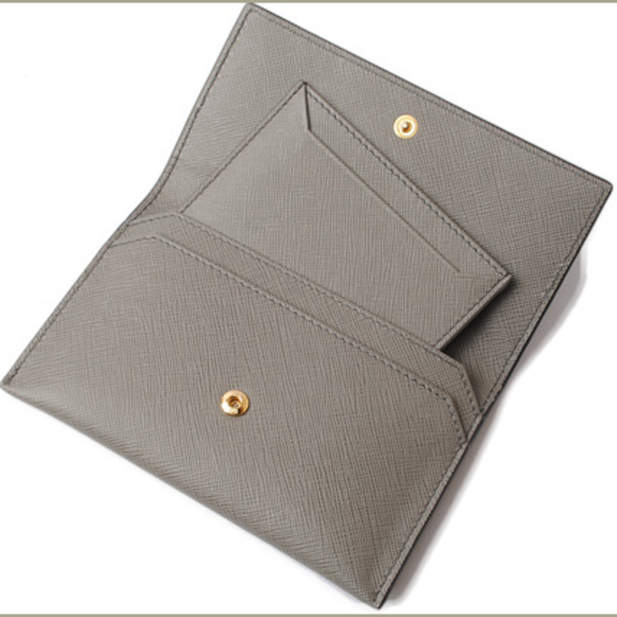 Prada card case folding wallet PRADA 1MC004 SAFFIANO GRECHE embossed leather MARMO ASTRAL gray blue