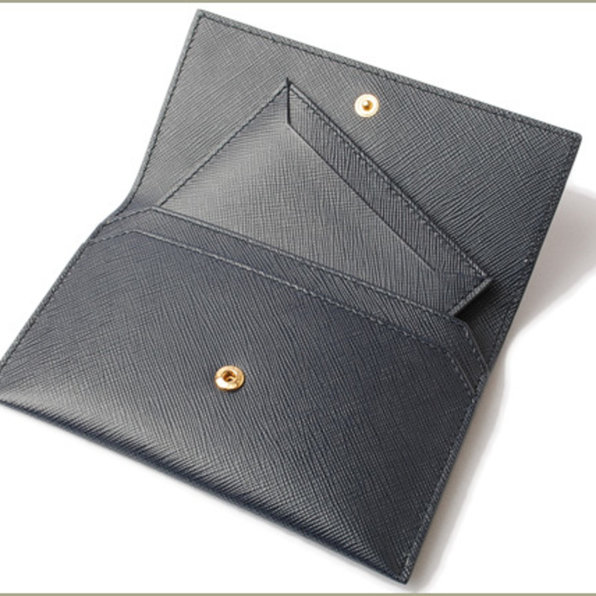 Prada card case folded wallet PRADA 1MC004 SAFFIANO GRECHE embossed leather BALTICO ROSSO navy red