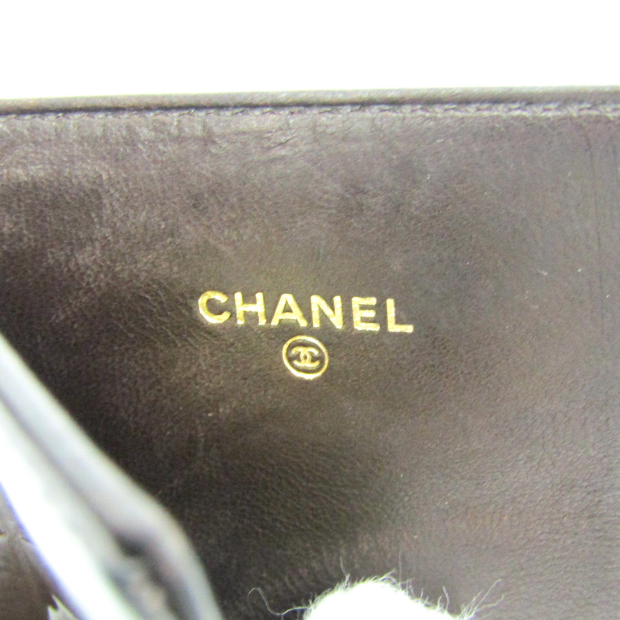 Chanel Chocolate Bar A17818 Leather Card Case Brown