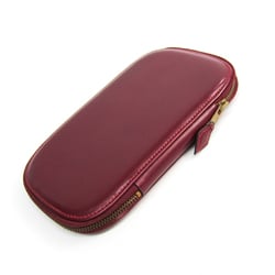 Hermes Box Calf Leather Pencil Case (Bordeaux) Pencil / brush case