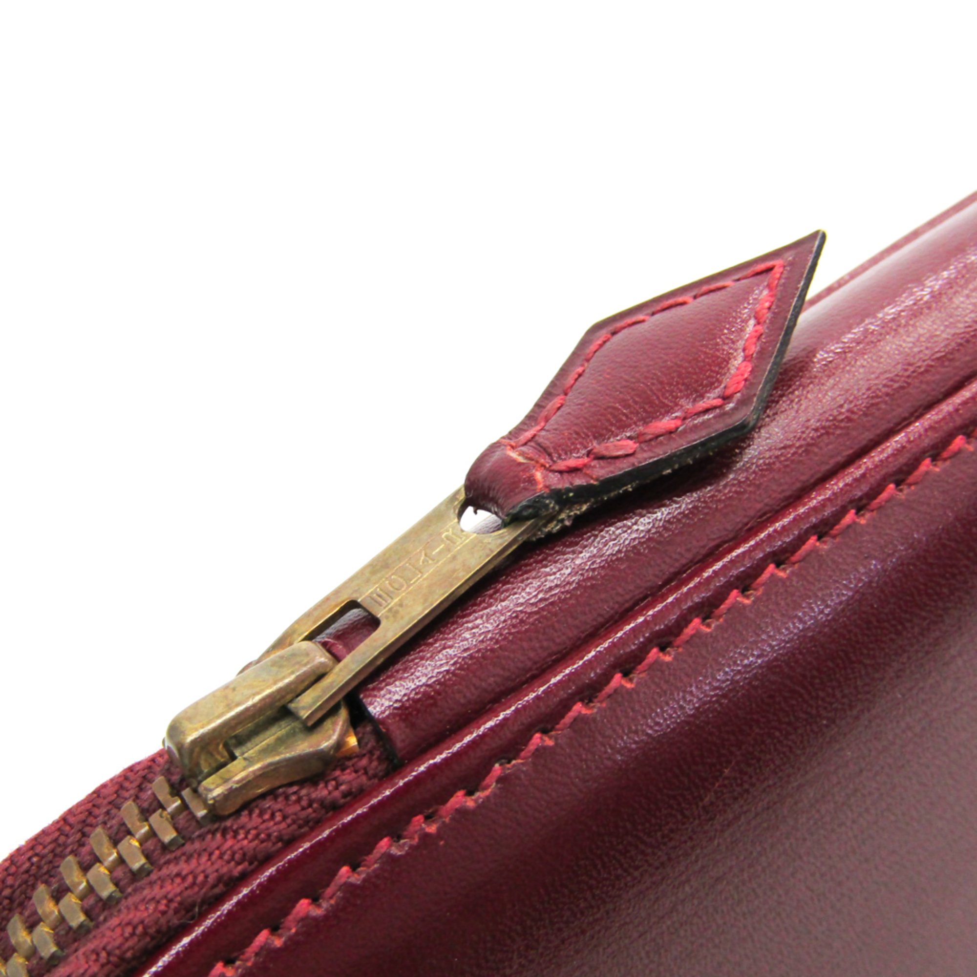 Hermes Box Calf Leather Pencil Case (Bordeaux) Pencil / brush case