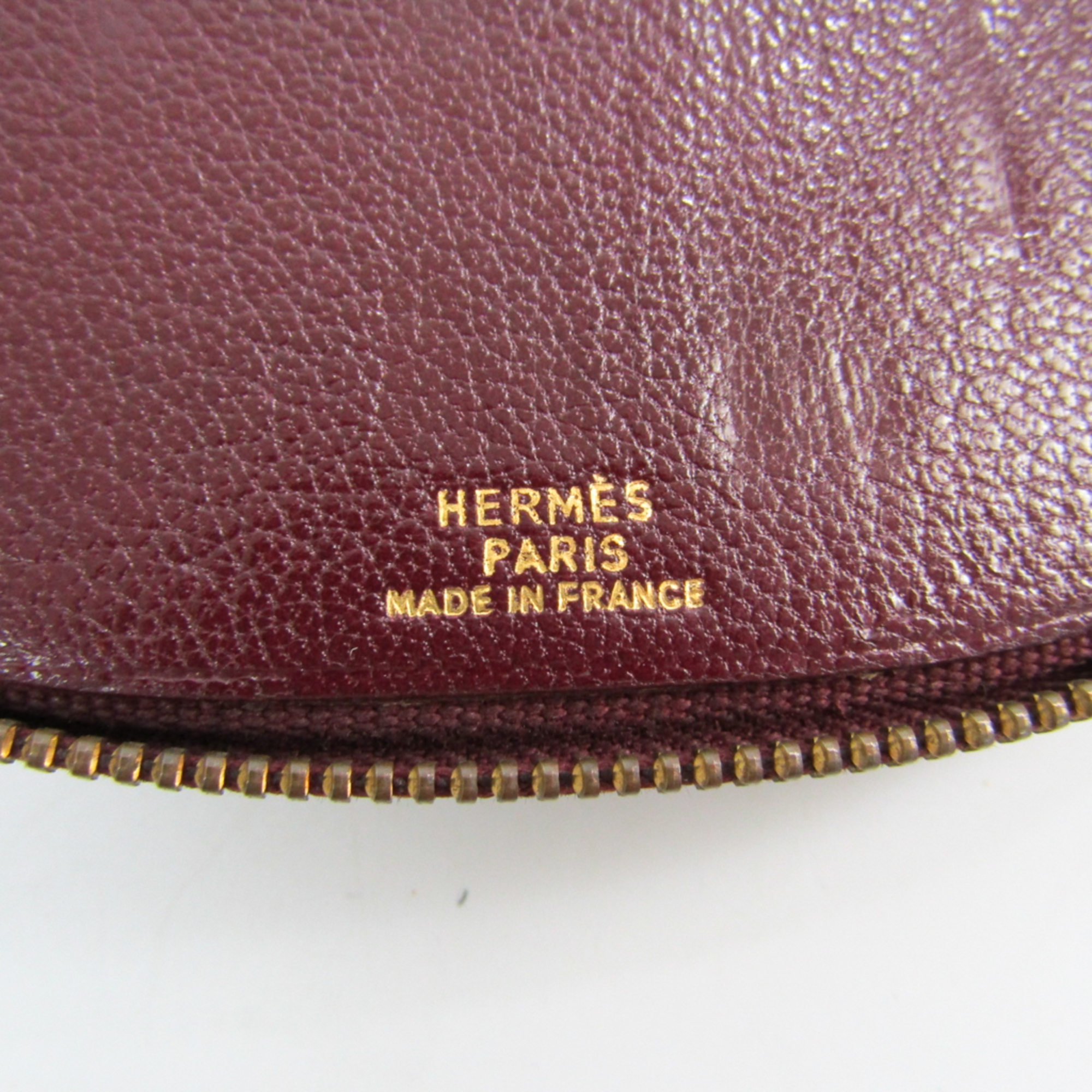 Hermes Box Calf Leather Pencil Case (Bordeaux) Pencil / brush case