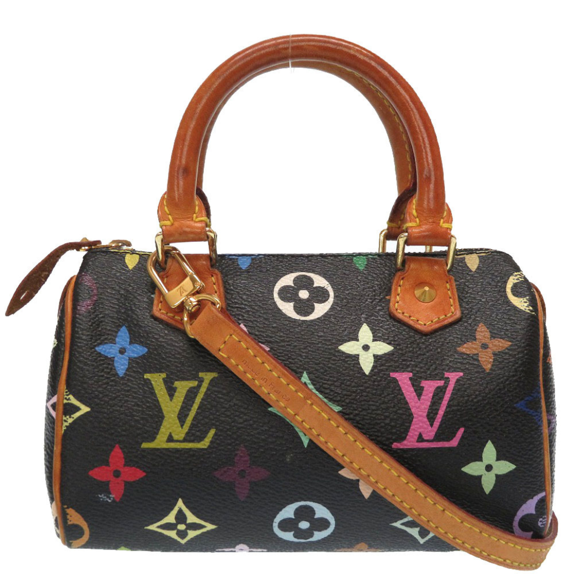 Louis Vuitton monogram multicolor mini speedy noir M92644 2WAY handbag bag with a strap LV 0284 LOUIS VUITTON