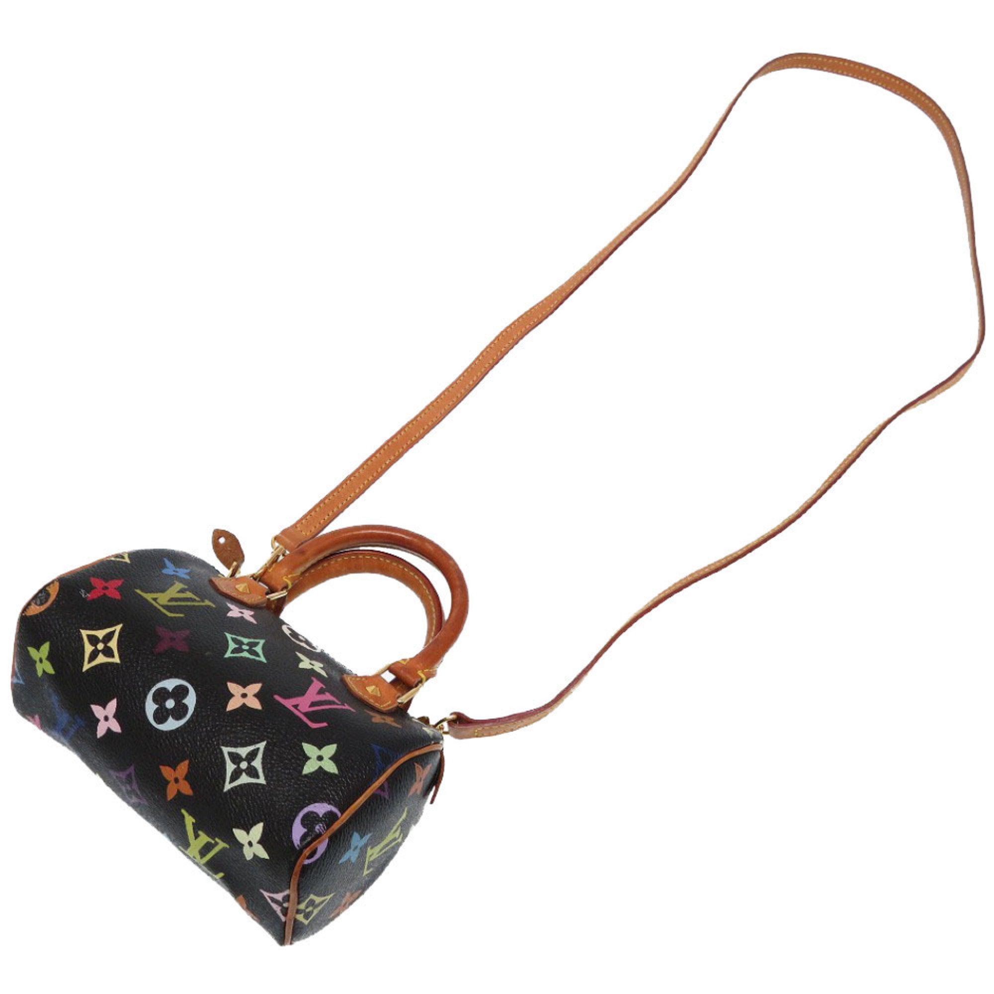 Louis Vuitton monogram multicolor mini speedy noir M92644 2WAY handbag bag with a strap LV 0284 LOUIS VUITTON