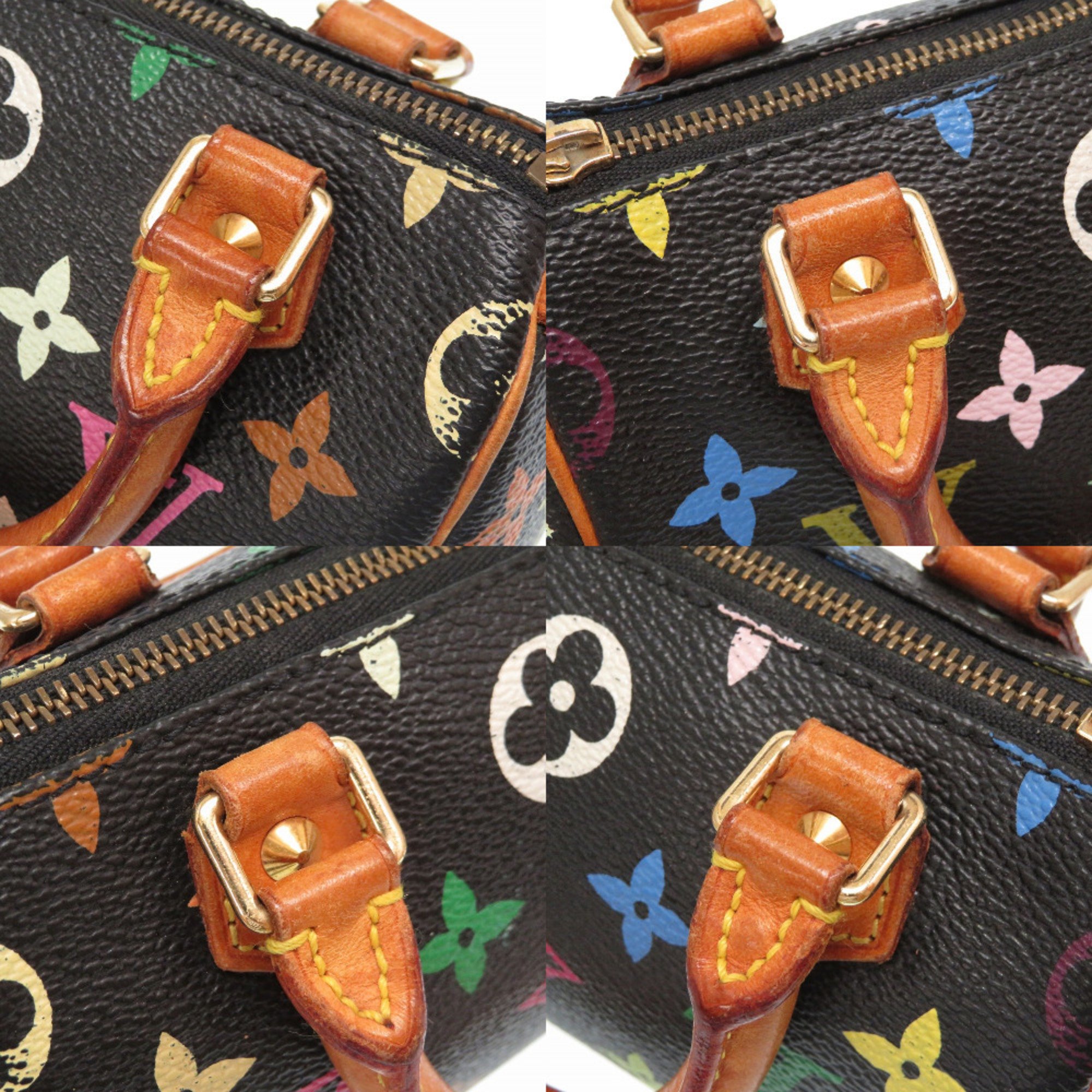 Louis Vuitton monogram multicolor mini speedy noir M92644 2WAY handbag bag with a strap LV 0284 LOUIS VUITTON