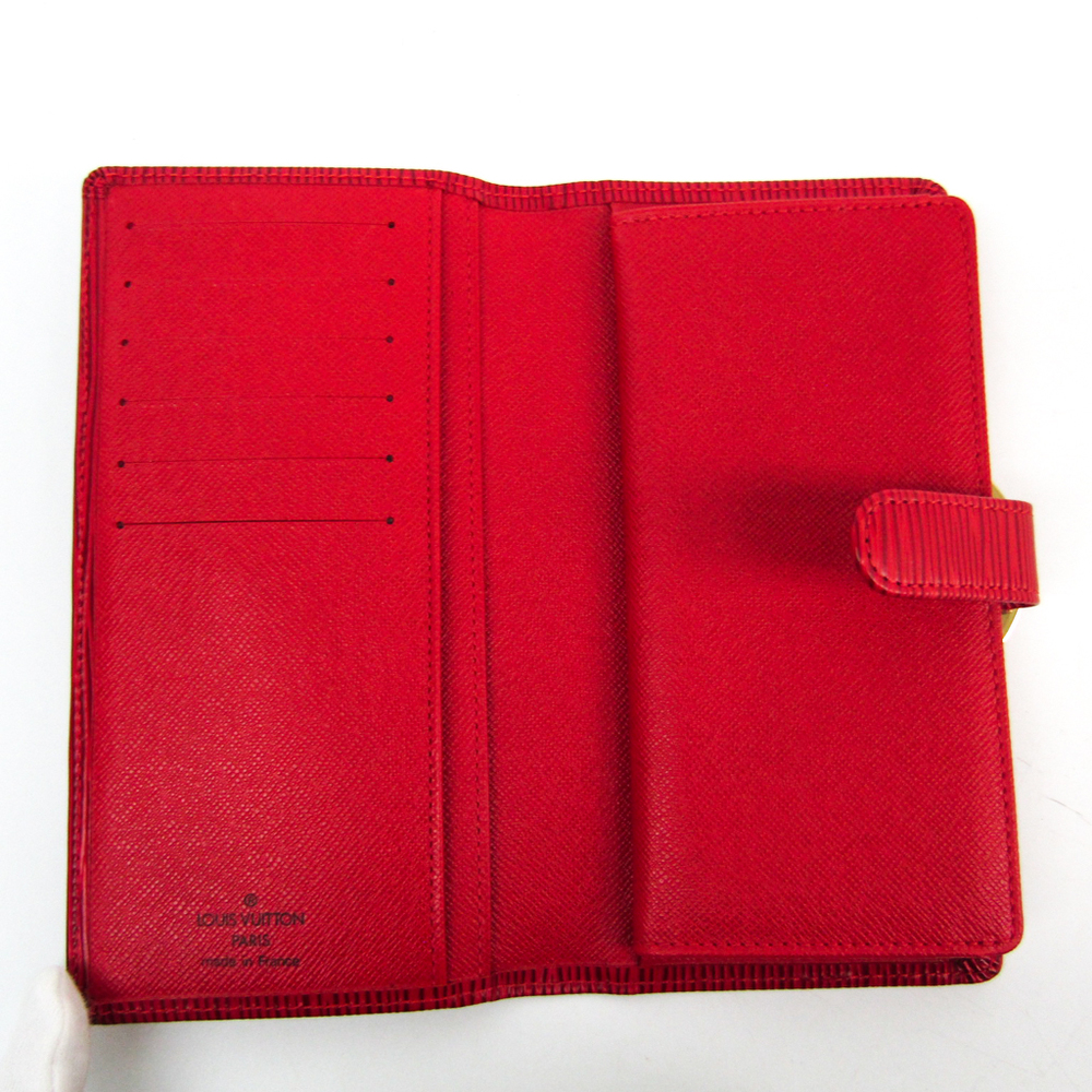 Louis Vuitton Wallet Purse Long Wallet Epi Red Woman unisex