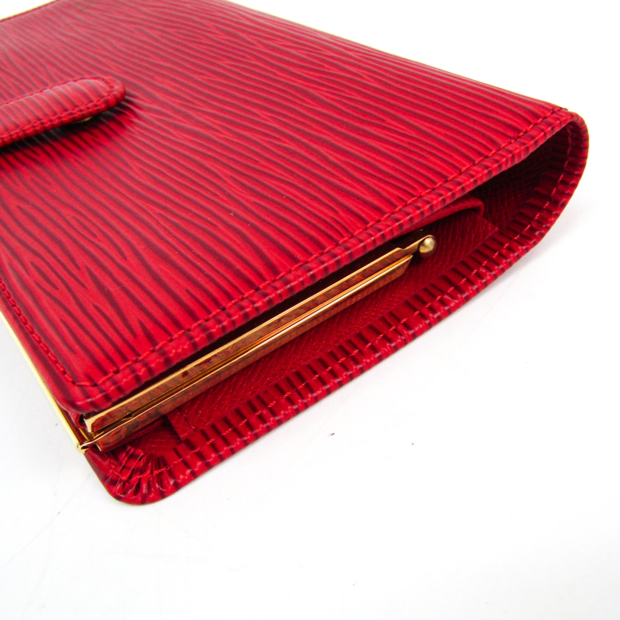 Louis Vuitton Epi Continental Viennois M63257 Unisex Epi Leather Long Wallet (bi-fold) Castilian Red