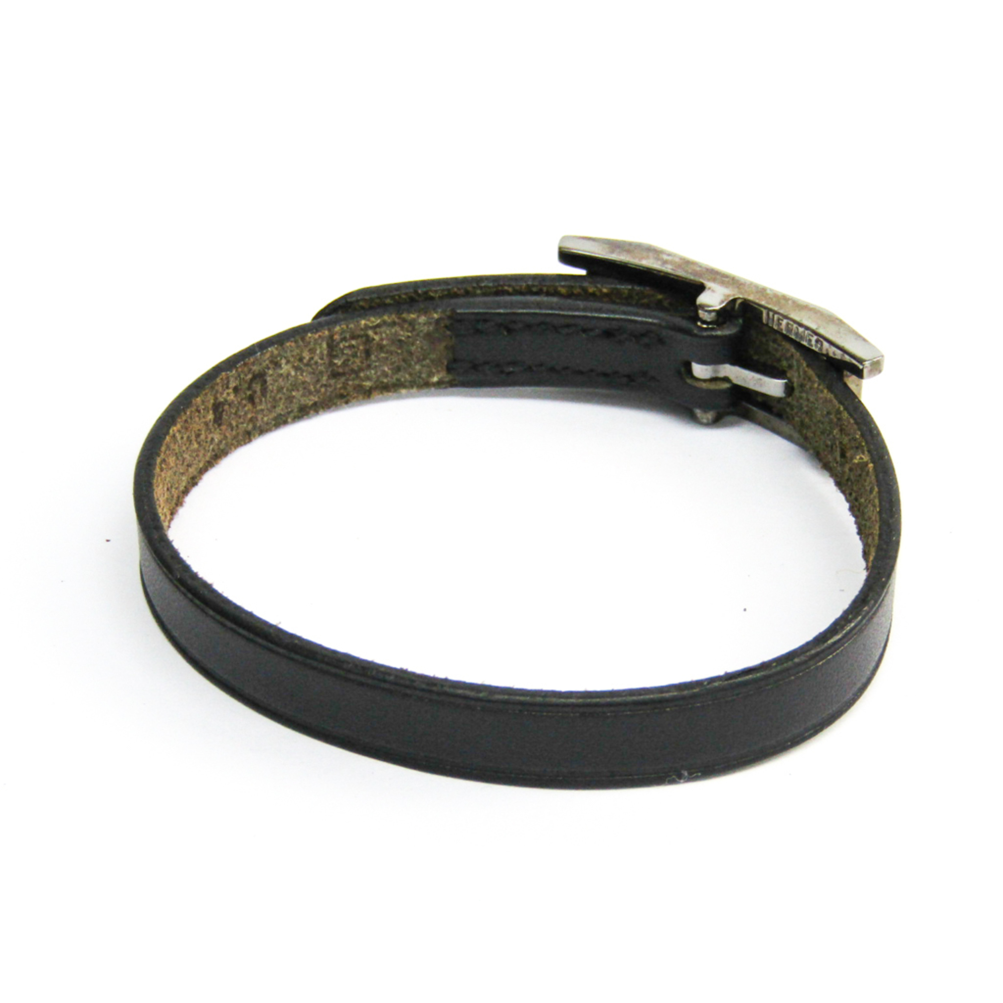 Hermes Hapi III Tandem Leather Bracelet Black