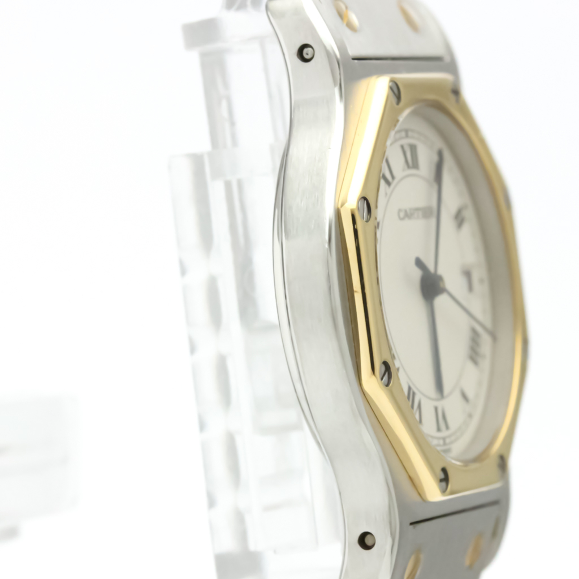 Cartier Santos Octagon Quartz Stainless Steel,Yellow Gold (18K) Women's Dress Watch 187902