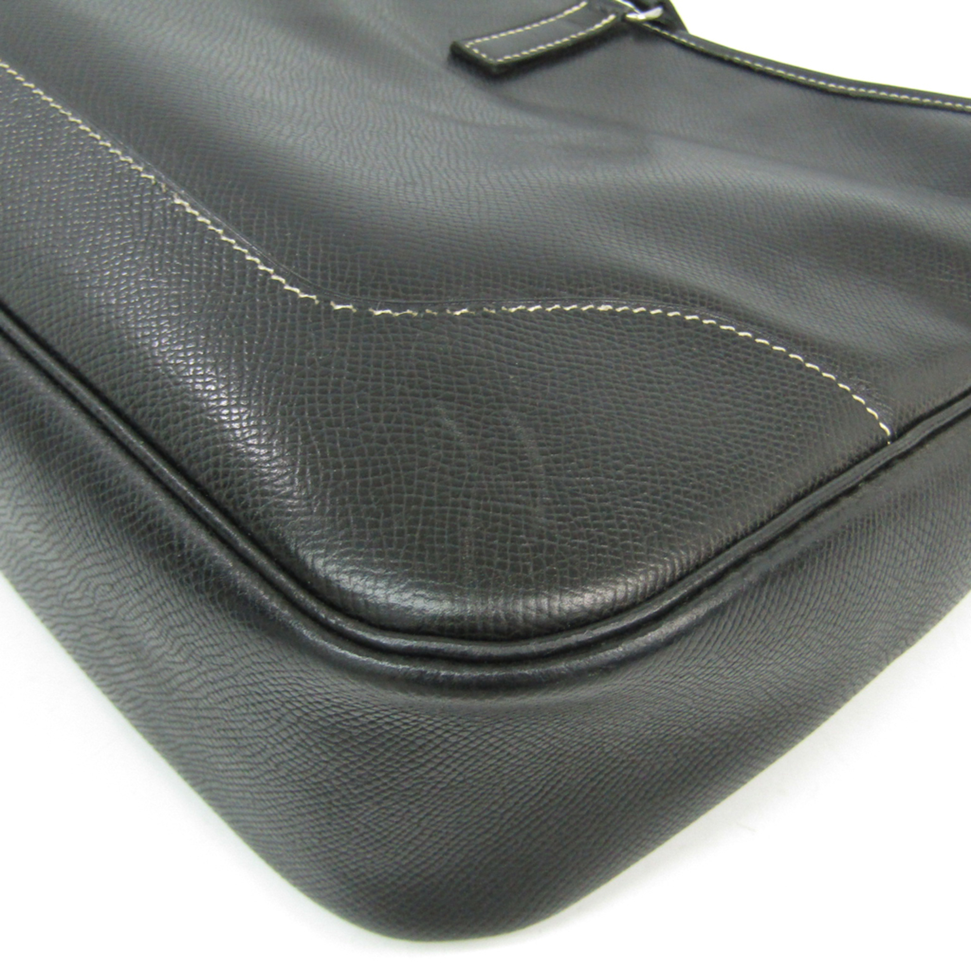Hermes Trim 31 Women's Courchevel Leather Shoulder Bag Black