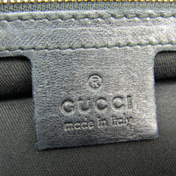Gucci Guccissima 159399 Women's Leather,Bamboo Handbag Black