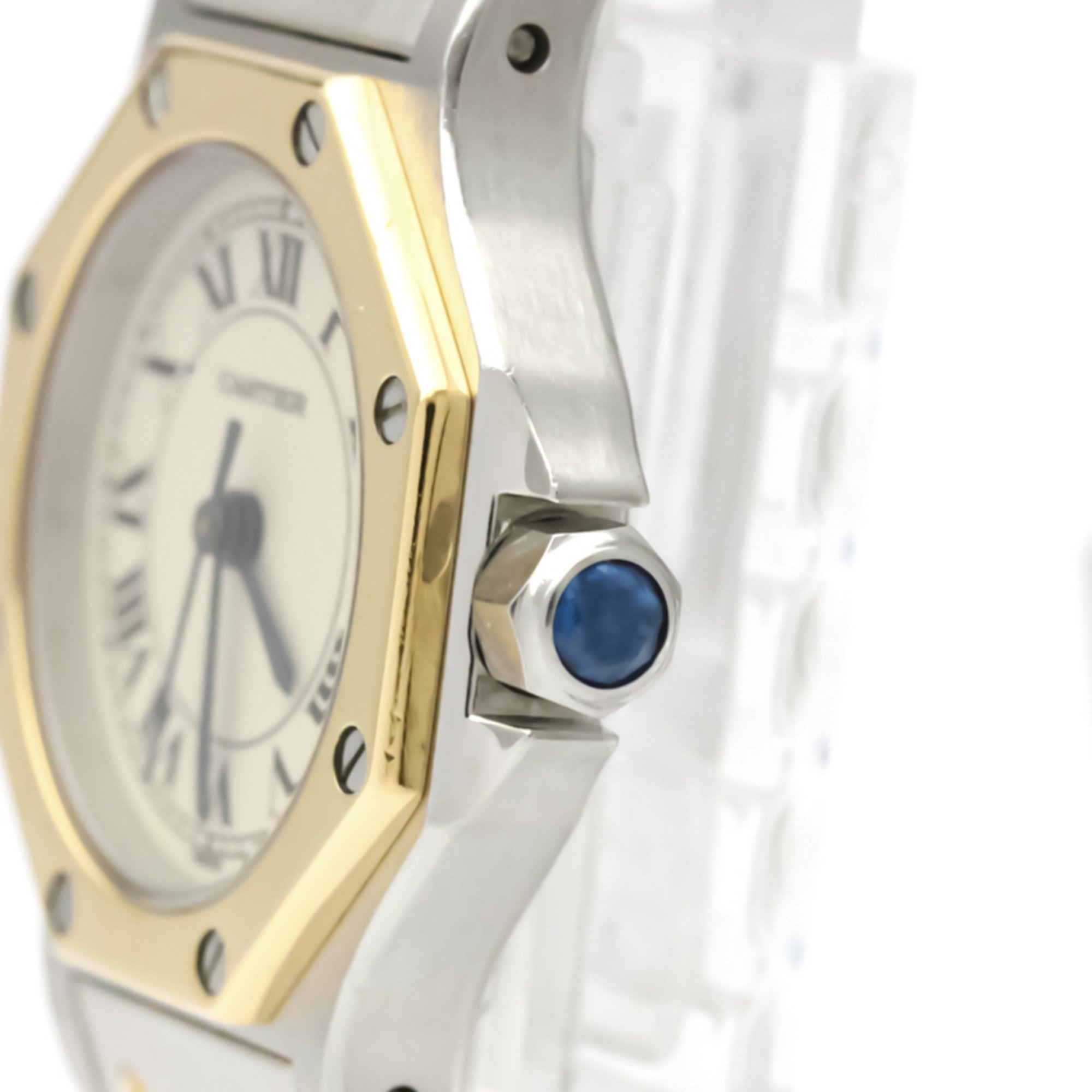 Cartier Santos Octagon Quartz Stainless Steel,Yellow Gold (18K) Women's Dress Watch 187903