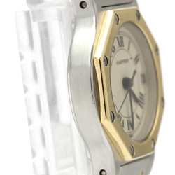 Cartier Santos Octagon Quartz Stainless Steel,Yellow Gold (18K) Women's Dress Watch 187903