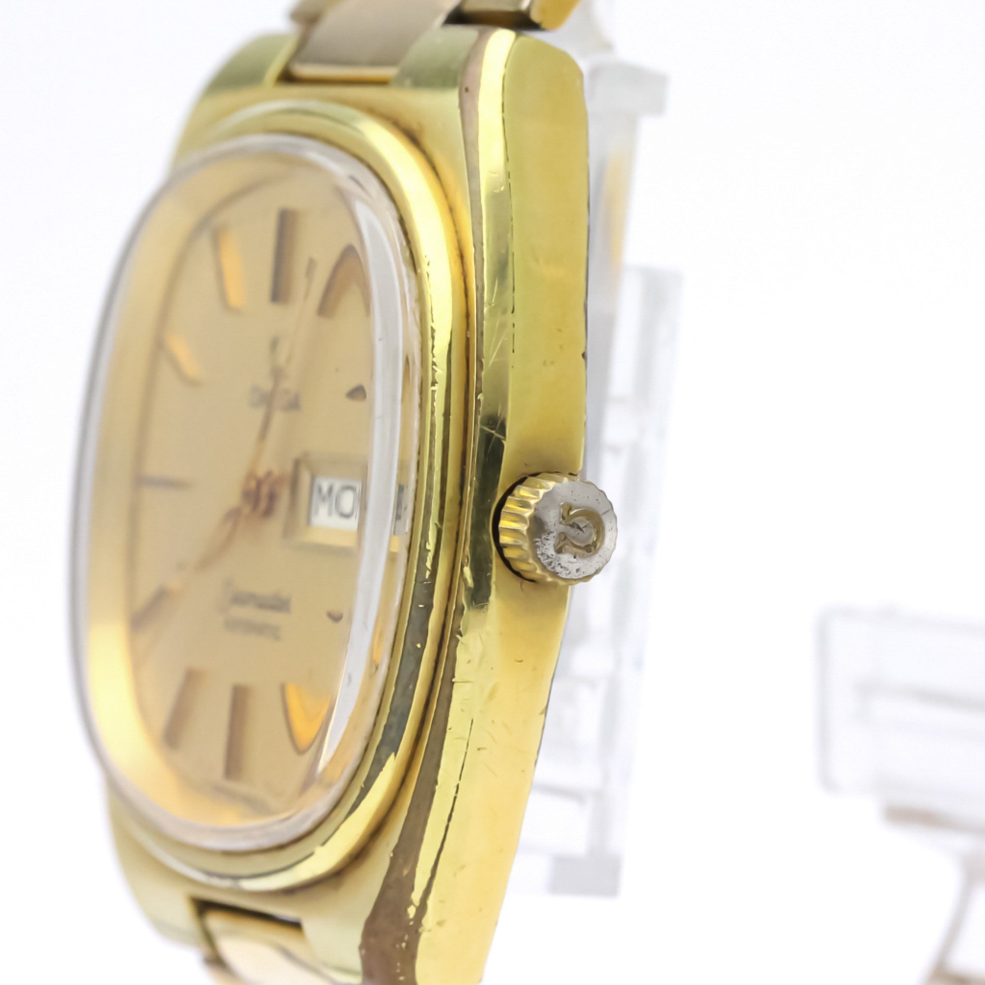 Omega Seamaster Automatic Gold Plated Men's Dress Watch 166.0213