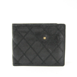 Chanel Bicolor  Lambskin Bill Wallet (bi-fold) Black