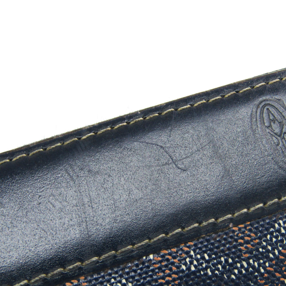 Authenticated Used Goyard Matignon APM ZIP GM 10 Women,Men Leather,Coated  Canvas Long Wallet (bi-fold) Blue 