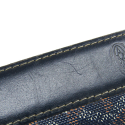 Goyard Matignon Leather,Canvas Long Wallet (bi-fold) Navy