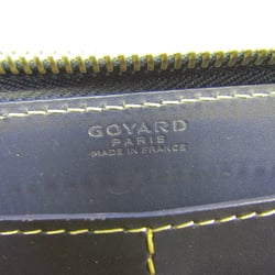 Goyard Matignon Leather,Canvas Long Wallet (bi-fold) Navy