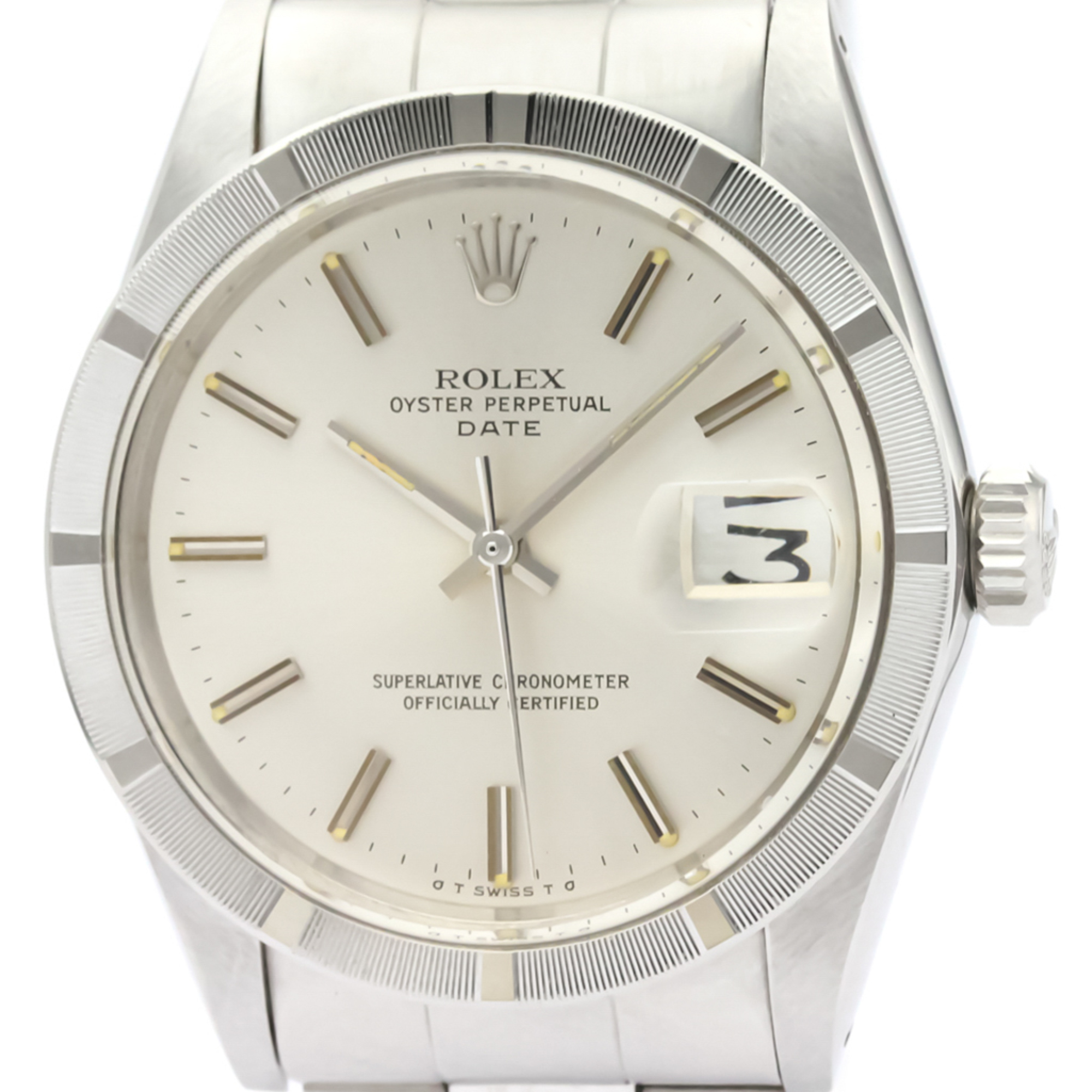 ROLEX Oyster Perpetual Date 1501 Steel Automatic Mens Watch