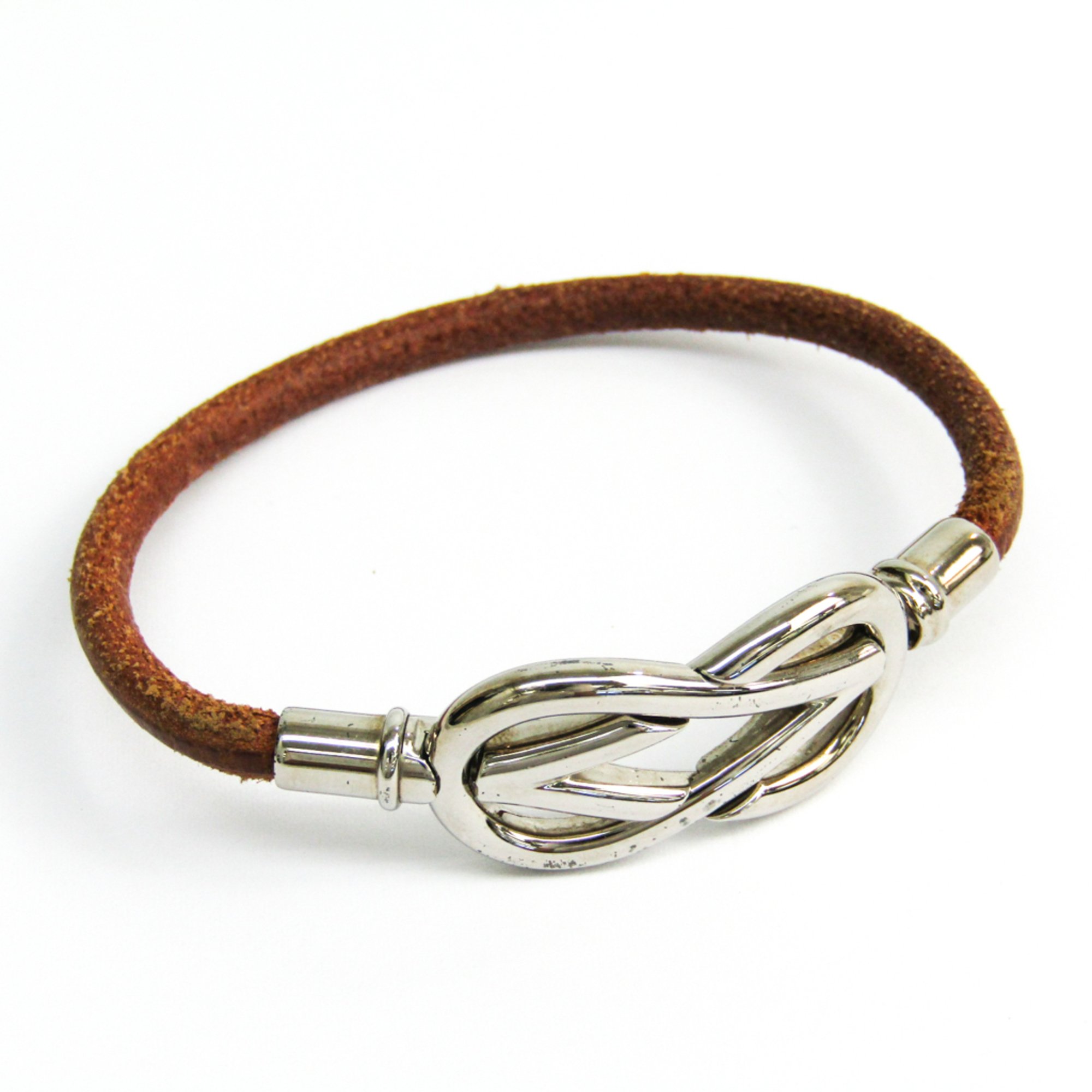 Hermes Atame Bracelet Barenia Leather,Metal Friendship Bracelet Black,Brown