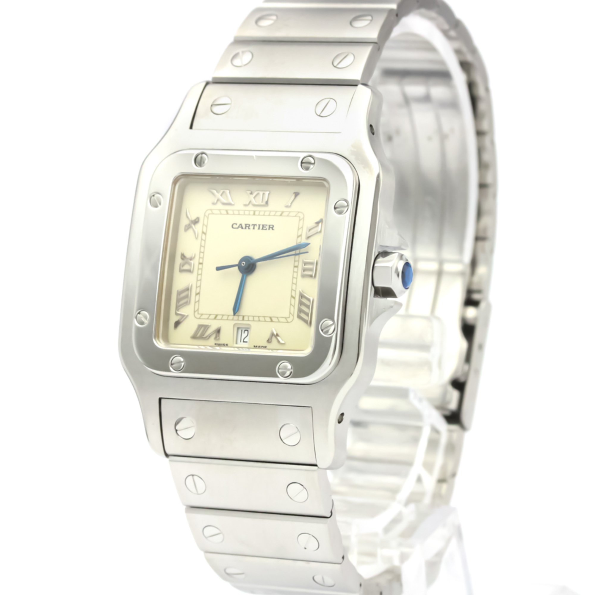 Cartier Santos Galbee Quartz Stainless Steel Men's Dress Watch