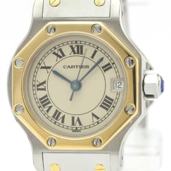 Cartier Santos Octagon Quartz Stainless Steel,Yellow Gold (18K) Women's Dress Watch 187903