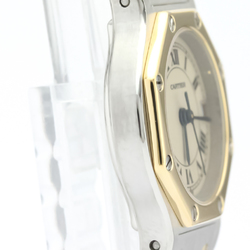 Cartier Santos Octagon Quartz Stainless Steel,Yellow Gold (18K) Women's Dress Watch 187903