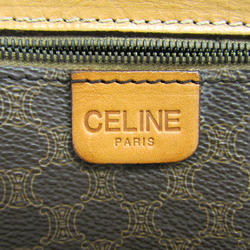Celine Macadam Women's Leather,PVC Boston Bag Brown