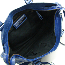 Balenciaga City City 115748 Women's Leather Handbag Blue