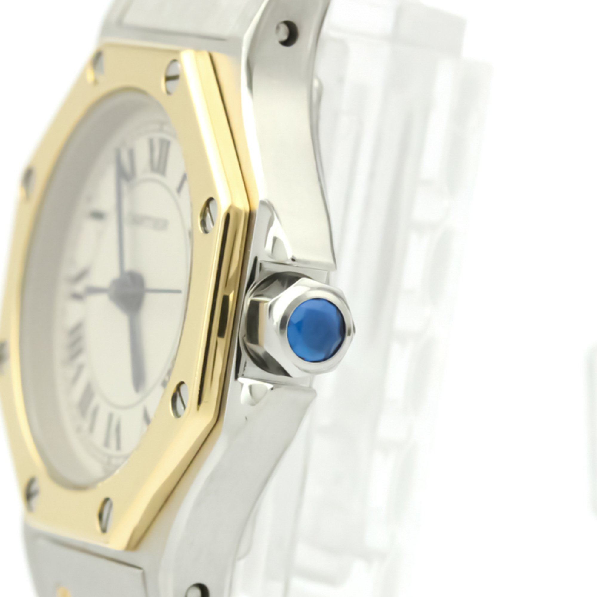 Cartier Santos Octagon Quartz Stainless Steel,Yellow Gold (18K) Women's Dress Watch 187903