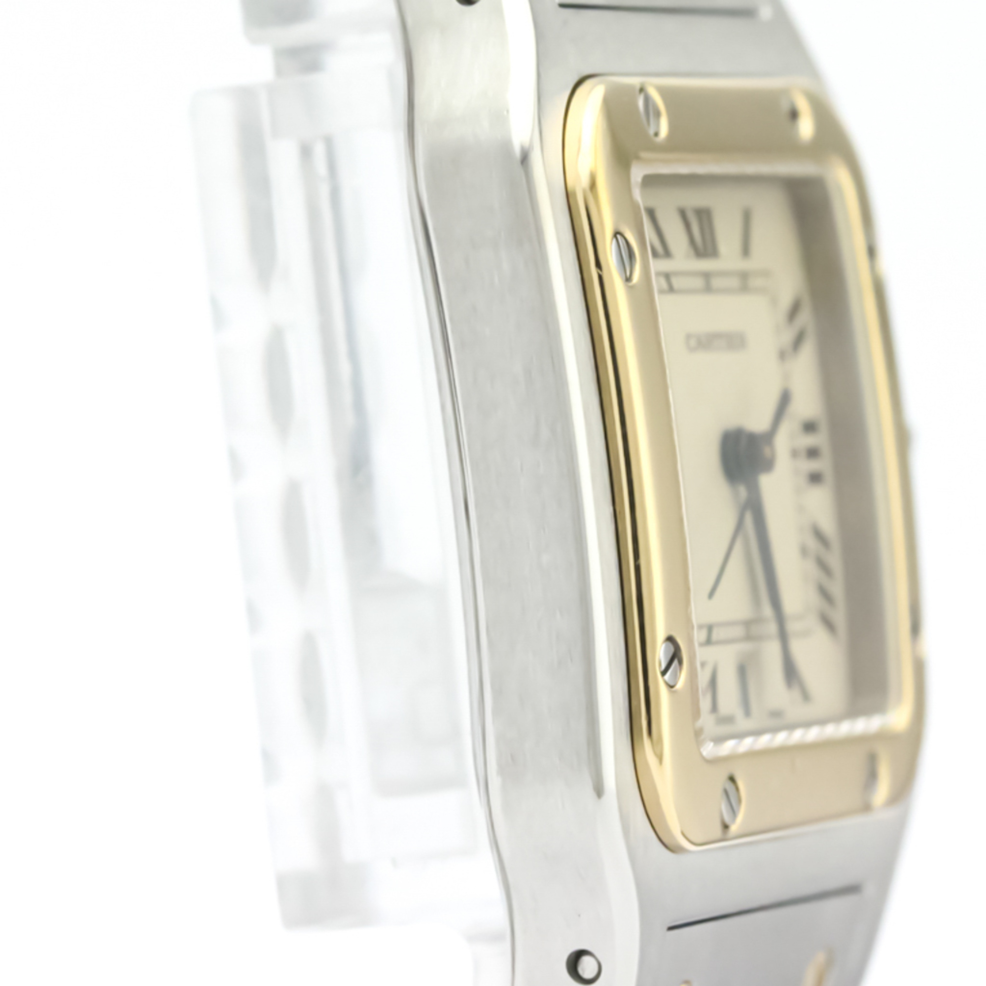 Cartier Santos Galbee Quartz Stainless Steel,Yellow Gold (18K) Men's Dress Watch 187901