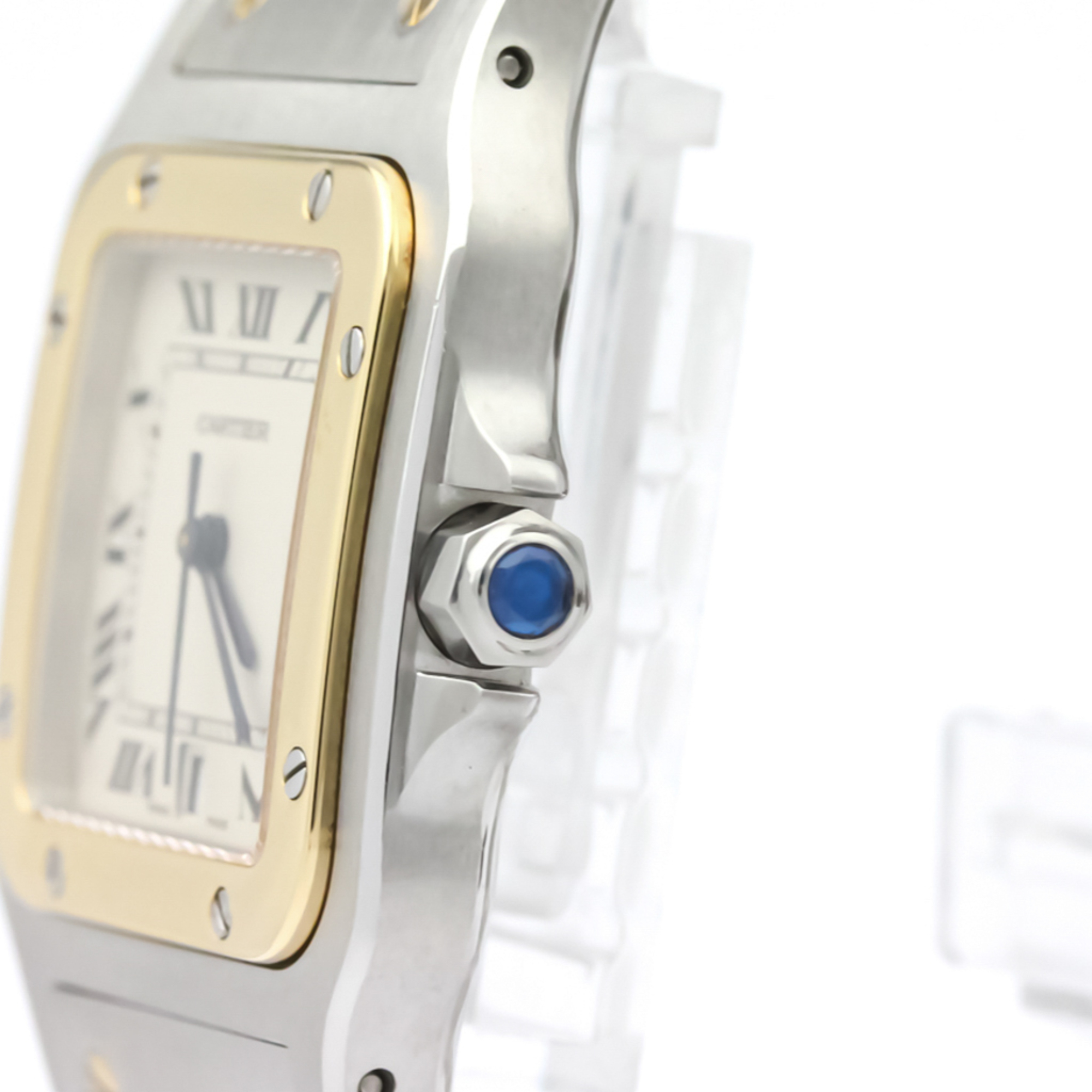 Cartier Santos Galbee Quartz Stainless Steel,Yellow Gold (18K) Men's Dress Watch