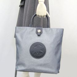 HUNTING WORLD Tote Bag Canvas/Leather Navy/Silver