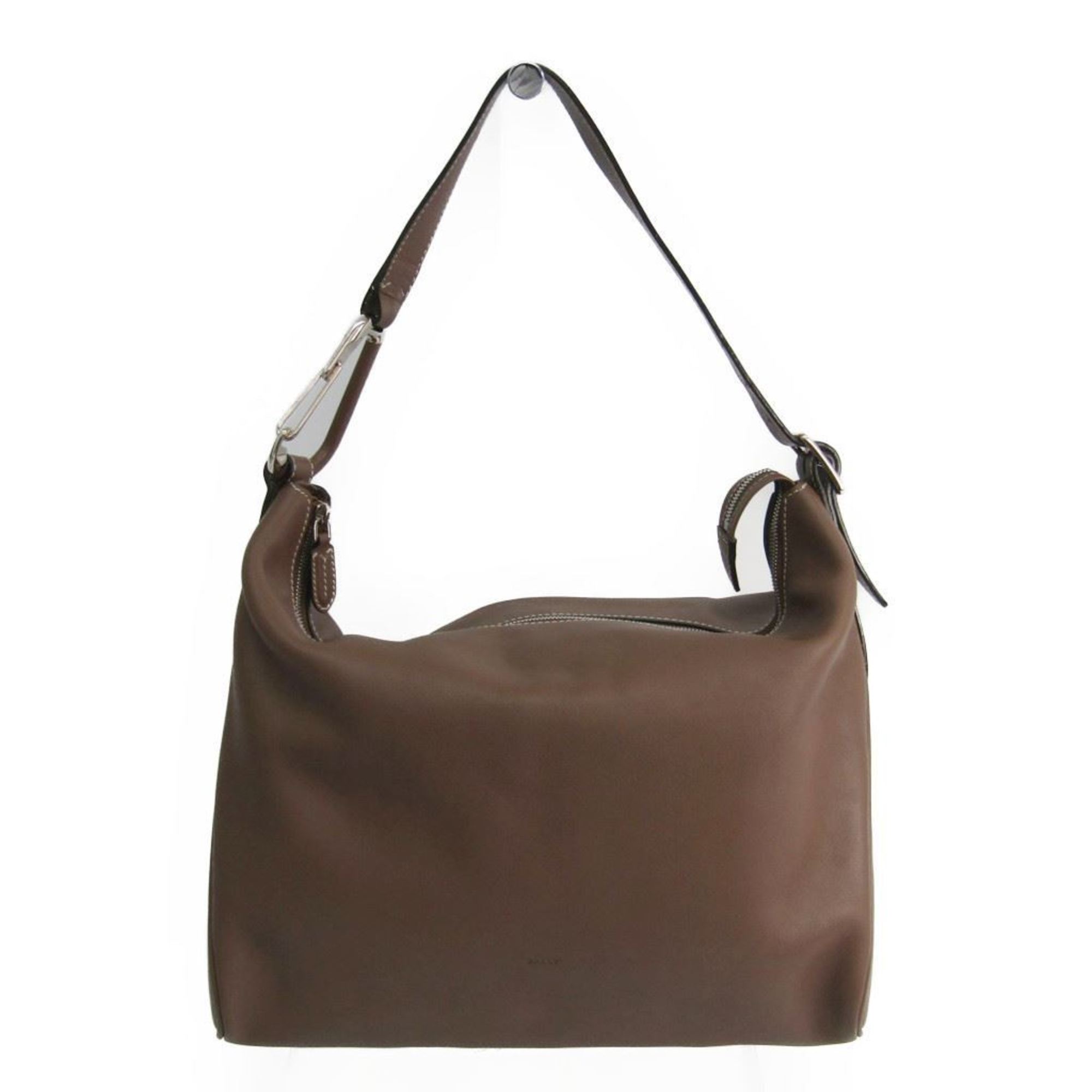 Bally Clipper Medium Women's Leather Shoulder Bag Brown