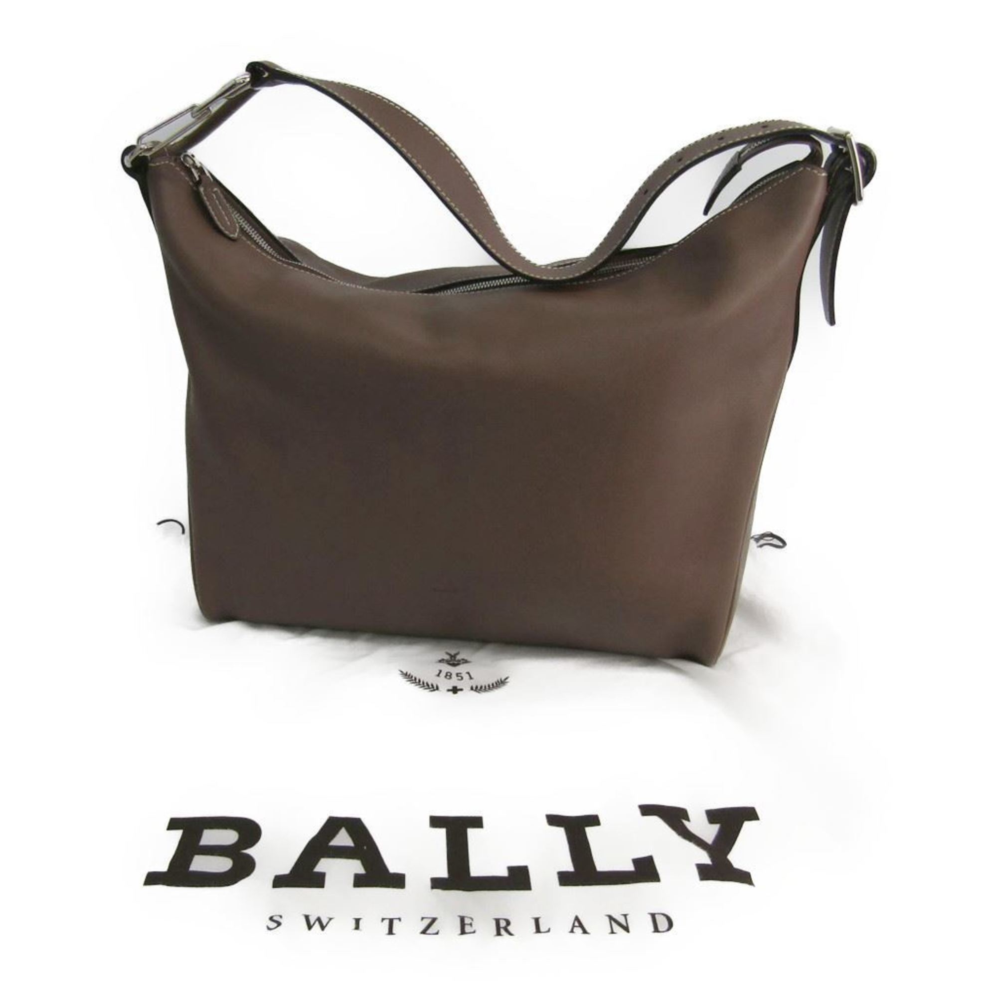 Bally Clipper Medium Women's Leather Shoulder Bag Brown