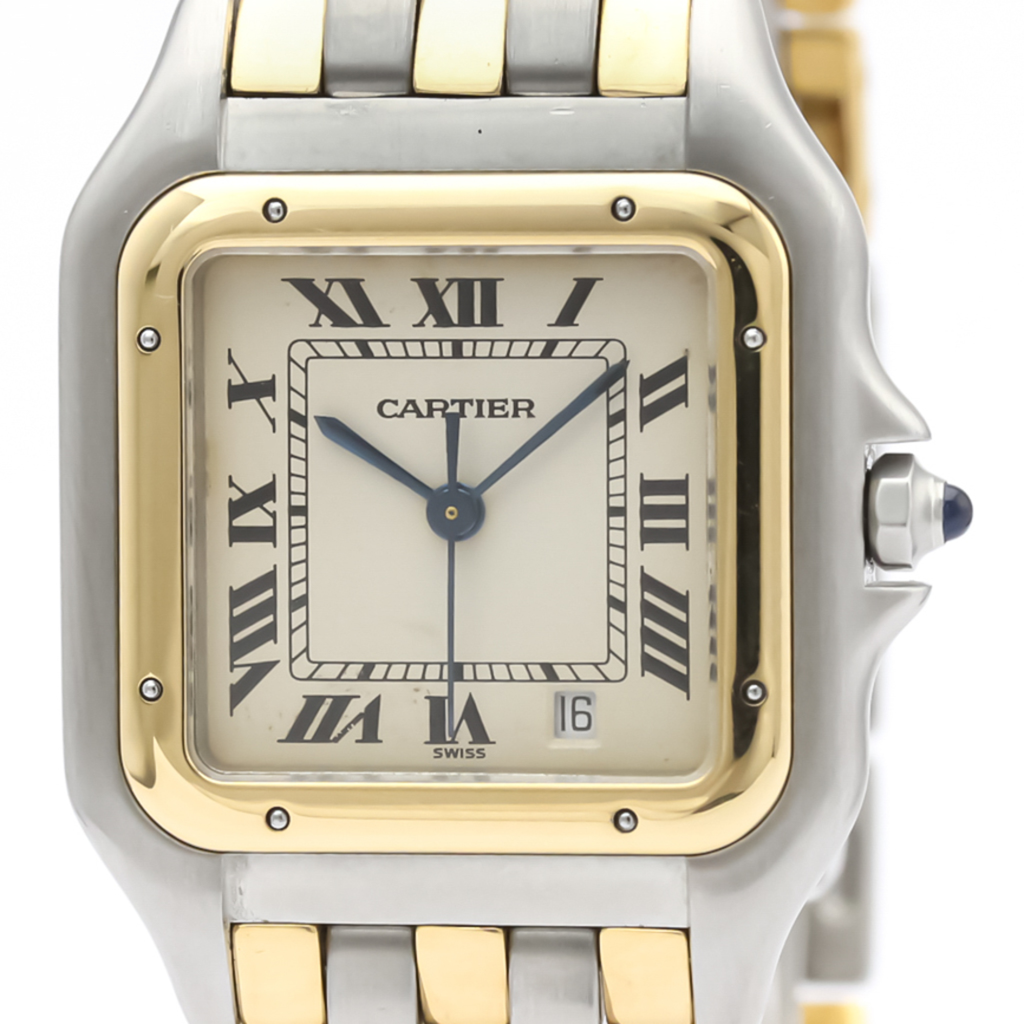 CARTIER Panthere 18K Gold Steel Quartz Mid Size Watch